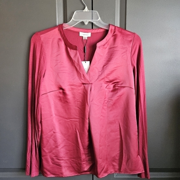 NWT Calvin Klein Womens V-neck Blouse Sz Large - Picture 1 of 7